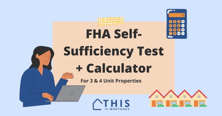 FHA Self Sufficiency Test Calculator For 3 and 4 Unit Properties 2024
