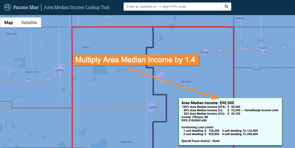 Empowered DPA Median Income Lookup Tool
