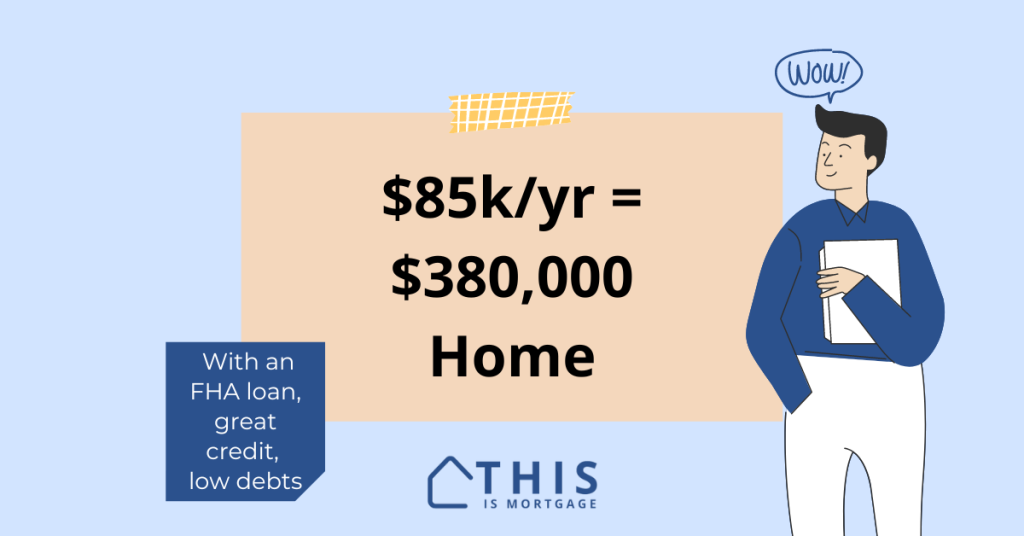 How much home can you afford with an $85,000 per year salary?