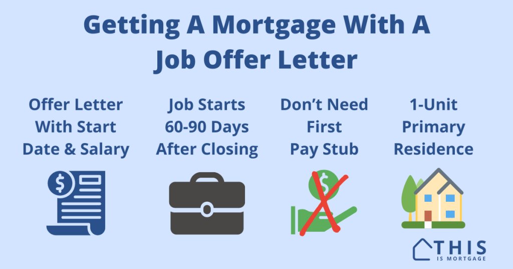 Offer Letter Mortgage New Job